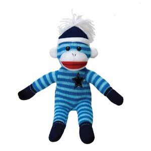 11" Cuddle Sock Monkey - Blue